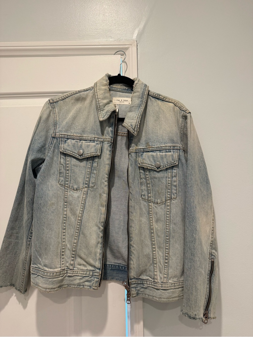Rag n Bone Front Zip Jean Jacket